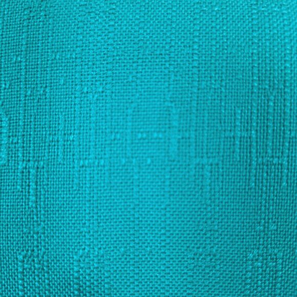 Vintage 80s/90s Teal Short Sleeve Gold Button Blazer Jacket Size Medium Career - Picture 7 of 8